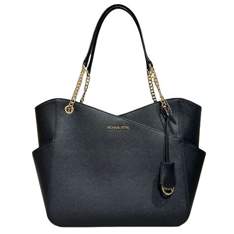 michael michael kors jet set travel tote black saffiano leather|Michael Kors jet set.